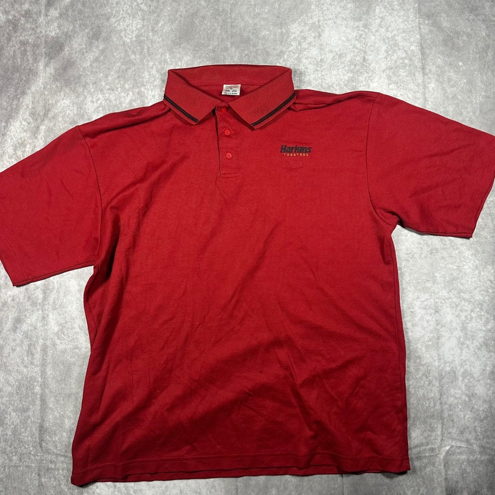 Harkins Theatres Polo Shirt Mens XL Red Dark Knight Superior Uniform Employee